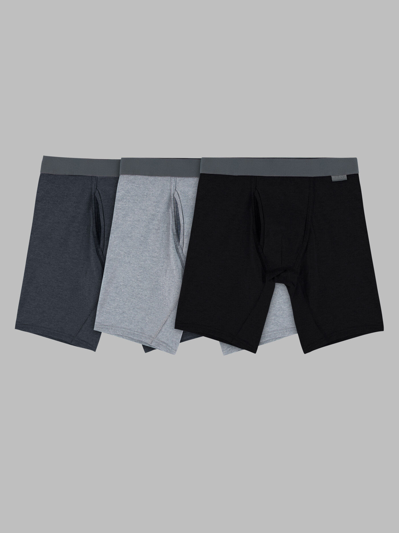 Men s Crafted Comfort Long Leg Boxer Briefs Assorted 3 Pack