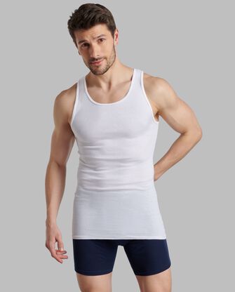 Men's Premium A-Shirt, White 4 Pack 