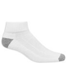 Men's Breathable Cotton Ankle Socks,  6 Pack, Size 6-12 WHITE