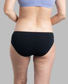 Women's Cotton Stretch Bikini Panty, Black 12 pack ASSORTED
