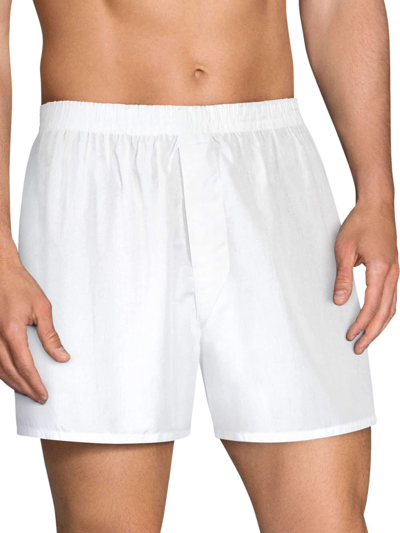 Men's Relaxed Fit White Boxers