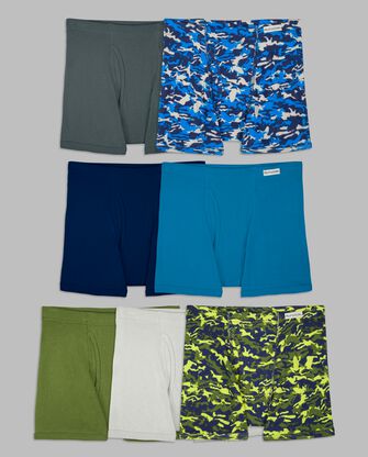 Boys' Covered Waistband Boxer Briefs, Assorted 7 pack 