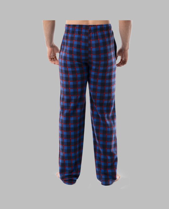 Fruit of the Loom Men's Fleece Sleep Pant, 2 Pack RED/BLUE