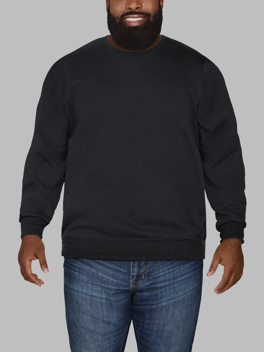 Big Men's Eversoft® Fleece Crew Sweatshirt Rich Black