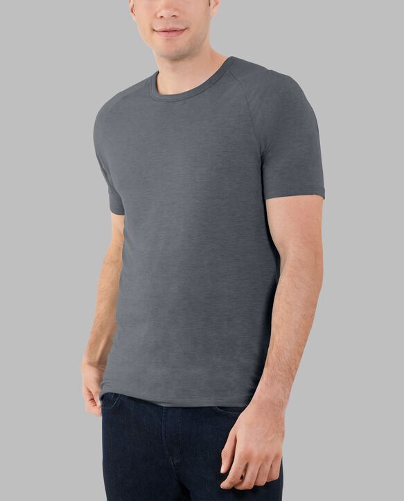 Men's Short Sleeve EverLight™ Raglan T-Shirt, 2 Pack Dark Charcoal Heather