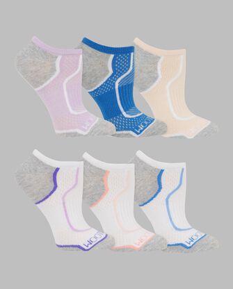 Women's Coolzone® Cotton Lightweight No Show Socks, 6 Pack 