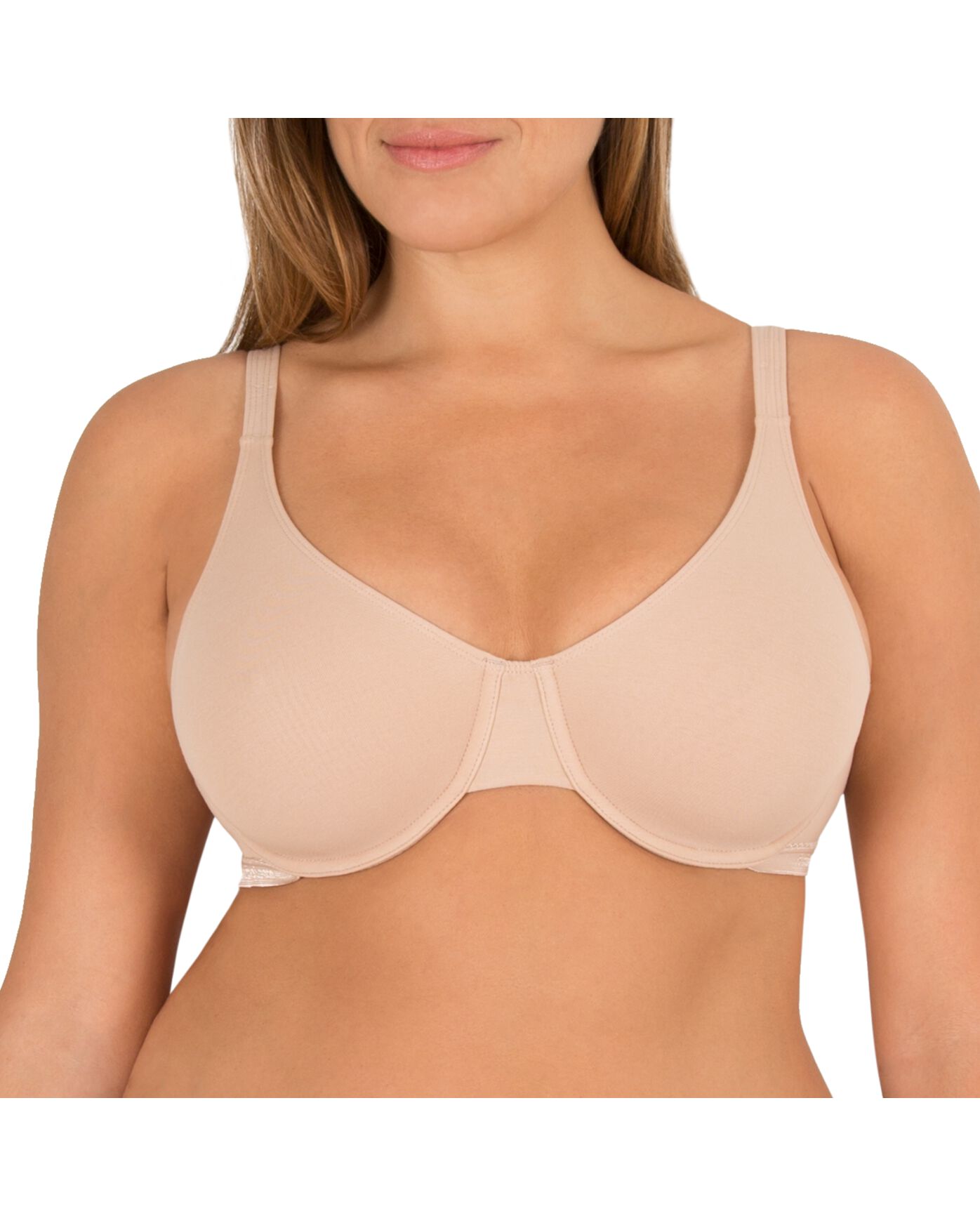 Fruit of the Loom Womens Plus Size Cotton Unlined Underwire Bra
