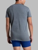 Men's Short Sleeve Active Cotton Crew T-Shirt, Black and Gray 8 Pack Black and Gray