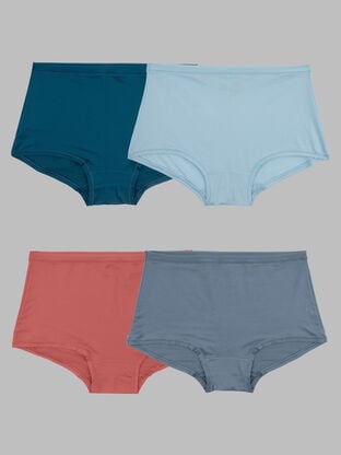 Women's Getaway Collection™, Cooling Mesh Boyshort Underwear, Assorted 4 Pack 
