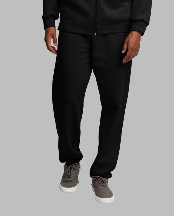 Eversoft® Fleece Elastic Bottom Sweatpants, Extended Sizes Black Heather