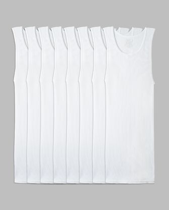 Boys' Classic A-Shirt, White 8 Pack WHITE
