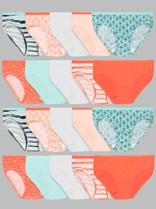 Girls'Eversoft® Hipster Underwear, Assorted 20 Pack 