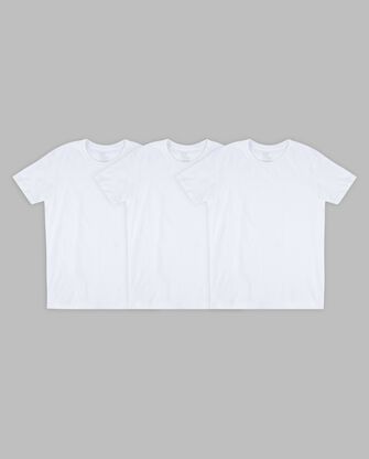 Men's Crafted Comfort Crew T-Shirt, White 3 Pack 