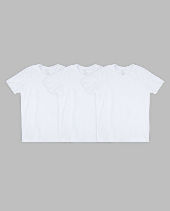 Men's Crafted Comfort Crew T-Shirt, White 3 Pack White