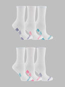 Women's Active Crew Socks, 6 Pack WHITE/MULTI 128