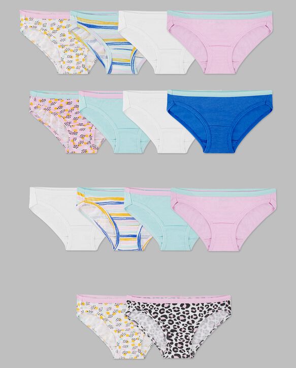 Girls' Eversoft® Bikini Underwear, Assorted 14 Pack Assorted 1