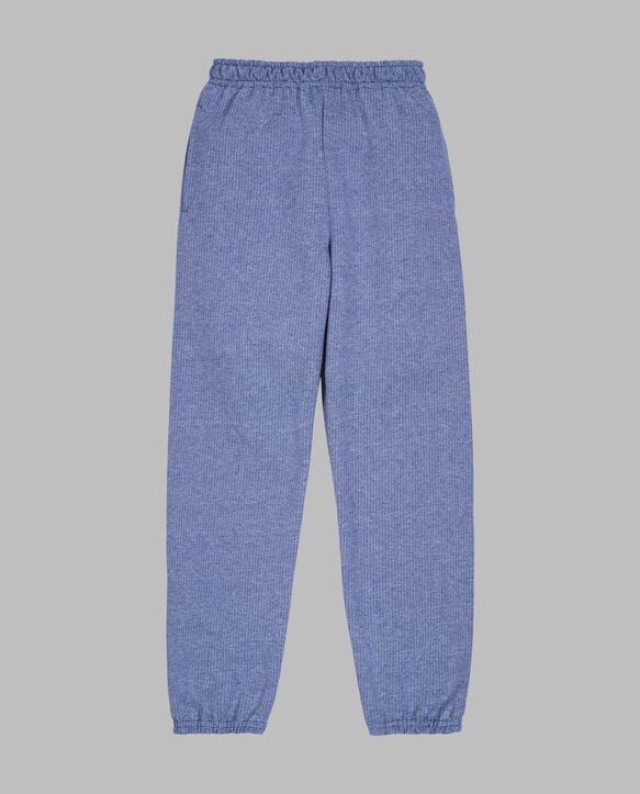 Boys' Fleece Elastic Bottom Sweatpants Smoke Blue Stripe