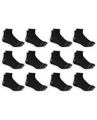 Men's Dual Defense Ankle Socks , 12 Pack, Size 6-12 BLACK/GREY