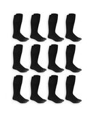 Men's Dual Defense Tube Socks, 12 Pack, Size 6-12 BLACK