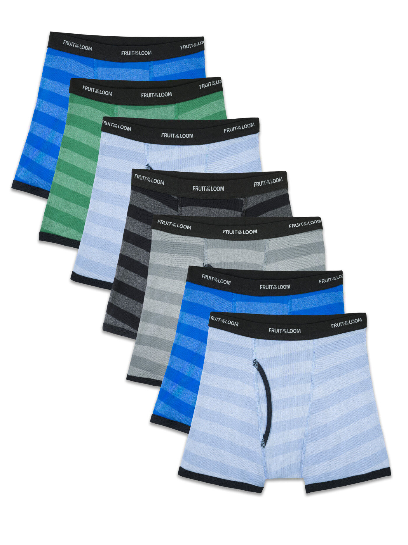 Boys' Striped Boxer Briefs, 7 Pack
