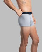 Men's Premium Breathable Cotton Mesh Short Leg Boxer Briefs, Black and Grey 3 Pack ASST