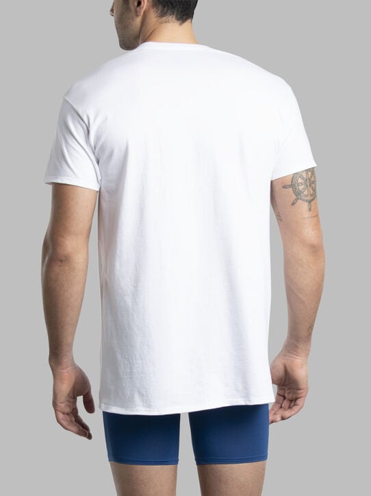 Men's Short Sleeve Breathable Cotton Crew T-Shirt, White 3 Pack White Ice