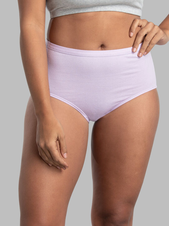 Women's Plus Size Cotton-Mesh Brief Underwear (6 Pack) by Fruit of