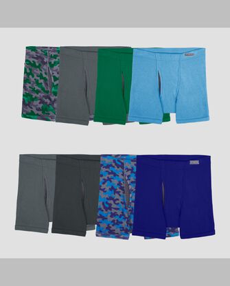 Boys' CoolZone® Boxer Briefs, Assorted Print and Solid 8 Pack ASSORTED