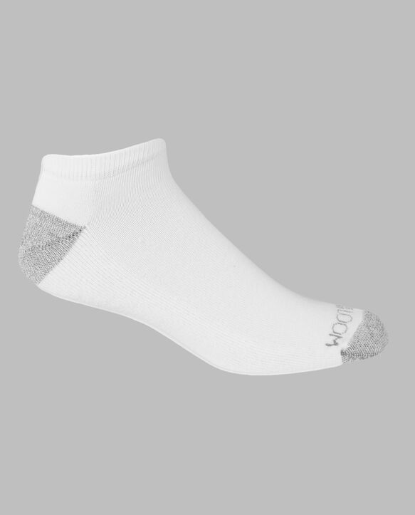 Men's Dual Defense®No Show Socks, 12 Pack, Size 6-12 WHITE/GREY