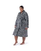 Women's Plus Sized Fleece Robe CHEETAH