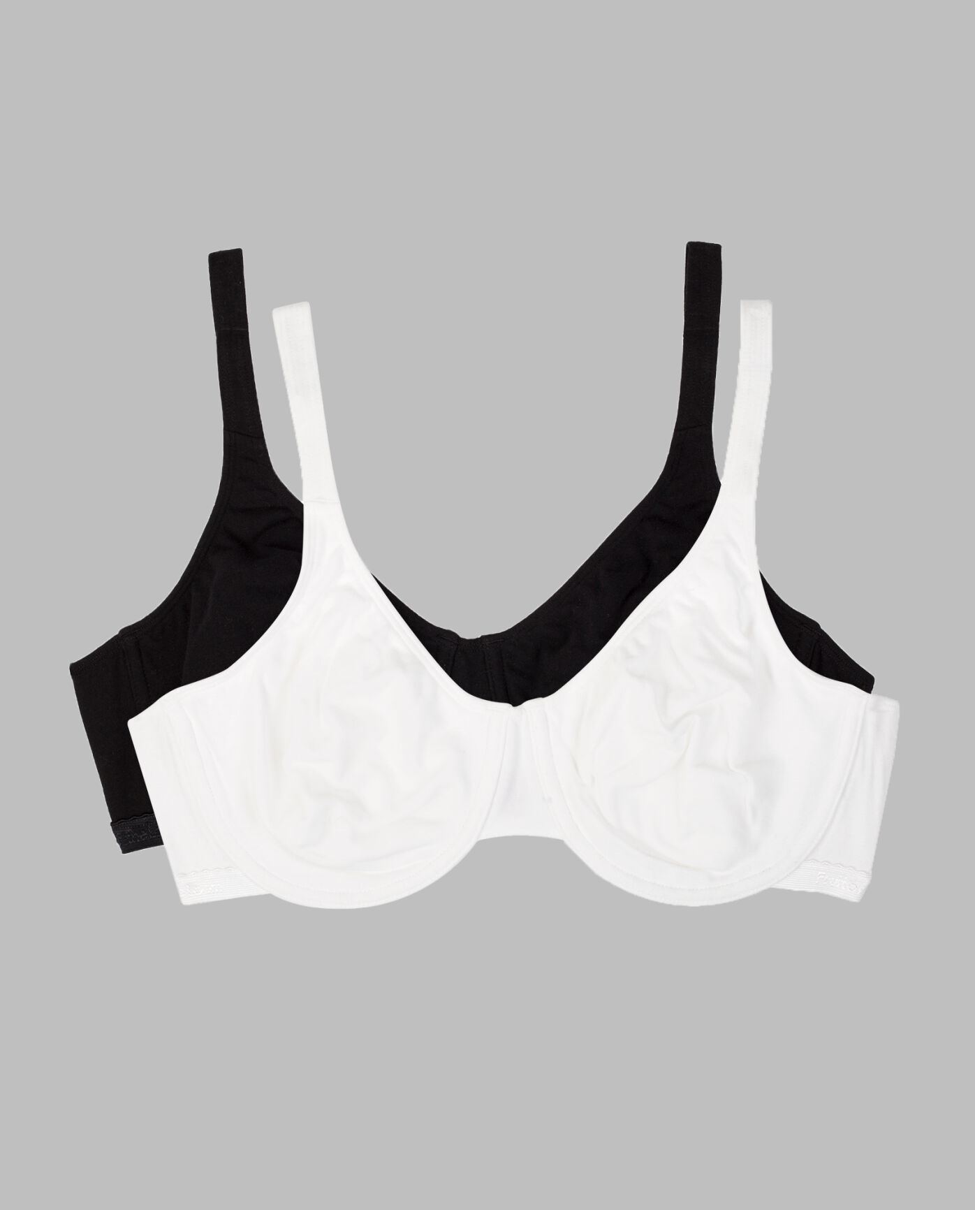 Women's Cotton Stretch Extreme Comfort Bra, 2-Pack BLACK/ WHITE