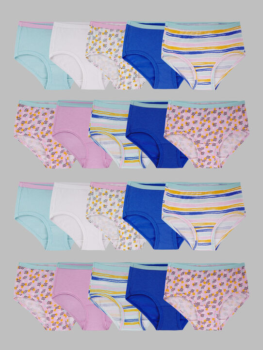 Girls' Eversoft® Brief Underwear, Assorted 20 Pack ASSORTED