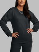 Eversoft® Fleece Crew Sweatshirt, Extended Sizes Black Heather