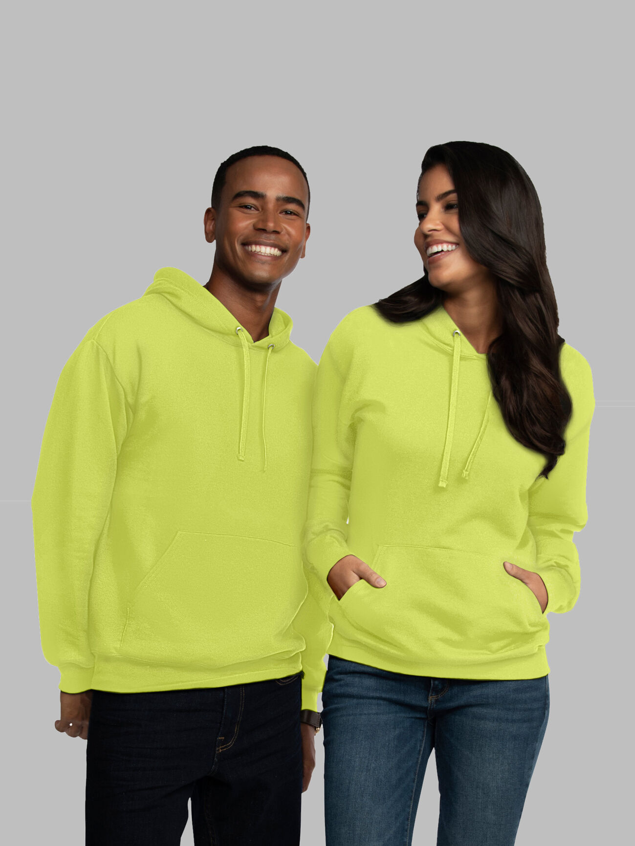 Eversoft® Fleece Pullover Hoodie Sweatshirt, Extended Sizes Safety Green