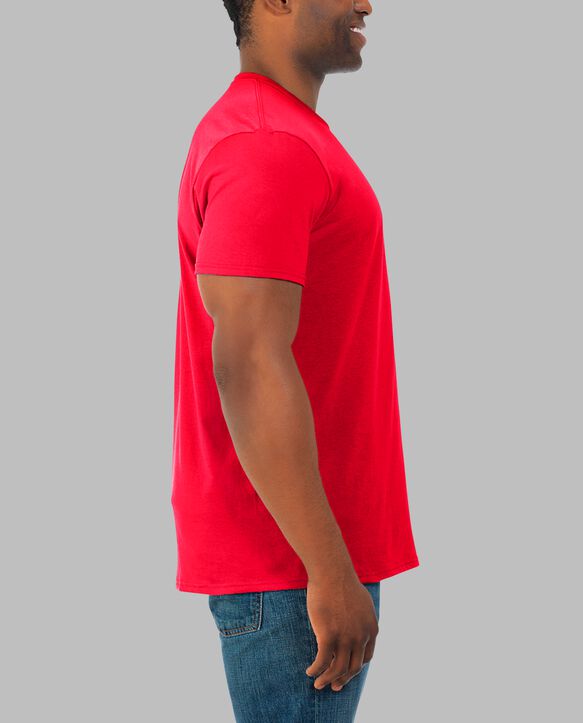Soft Short Sleeve Crew T-Shirt , 2 Pack Fiery Red