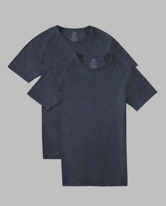 Men's Short Sleeve EverLight™ Raglan T-Shirt, 2 Pack Dark Charcoal Heather