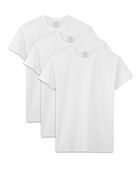 Men's Short Sleeve White Crew T-Shirts, 3 Pack White