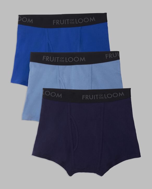 Men's Breathable cotton Micro-Mesh Short Leg Boxer Briefs, Assorted 3 Pack Assorted