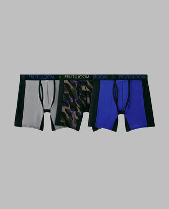 Men's Breathable Ultra Flex Boxer Briefs, Assorted 3 Pack 