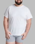 Big Men's Crew T-Shirt, White 6 Pack WHITE
