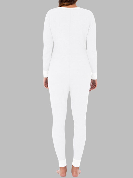 Women's Waffle Unionsuit WHITE