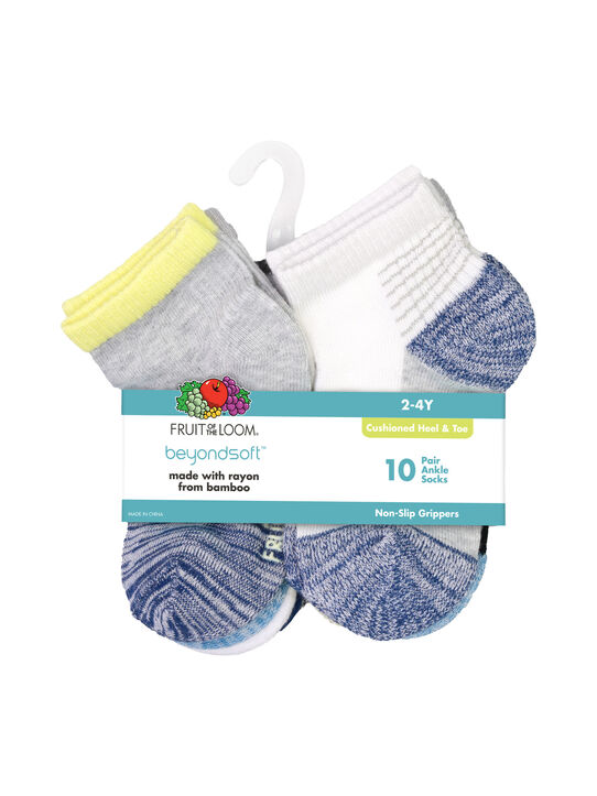 Baby Breathable Socks, Blue/Green 10 Pack ASSORTED