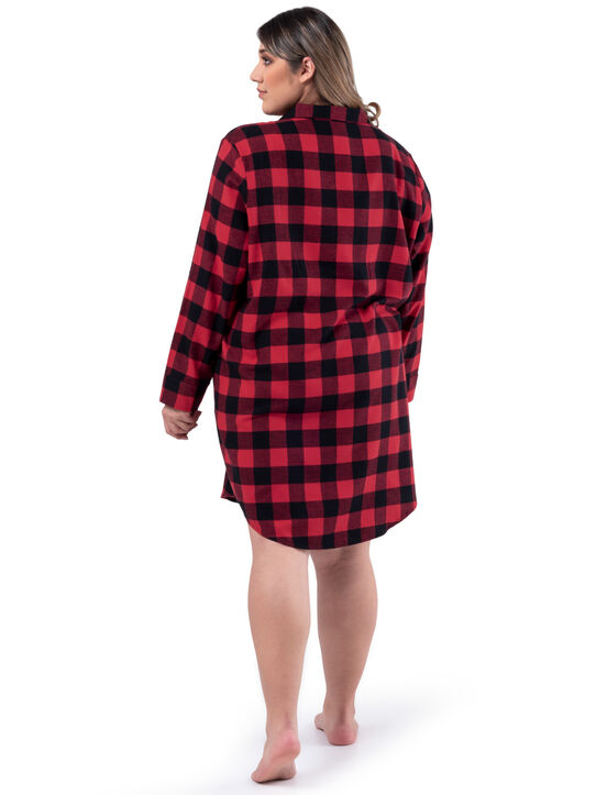 Women's Plus Flannel Sleepshirt BUFFALO CHECK
