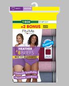 Women's Plus Fit for Me® Heather Brief Panty, Assorted 6+2 Bonus Pack ASST