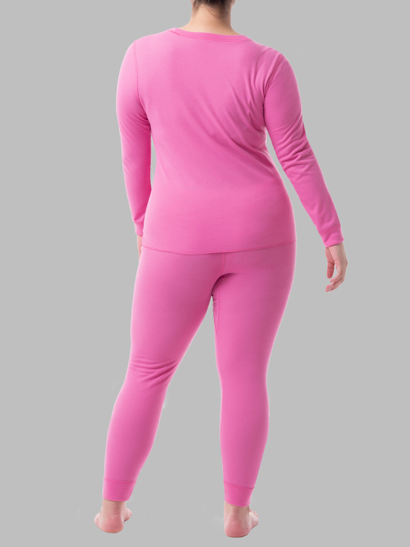 Women s Plus Size Thermal Crew Top Bottom Set