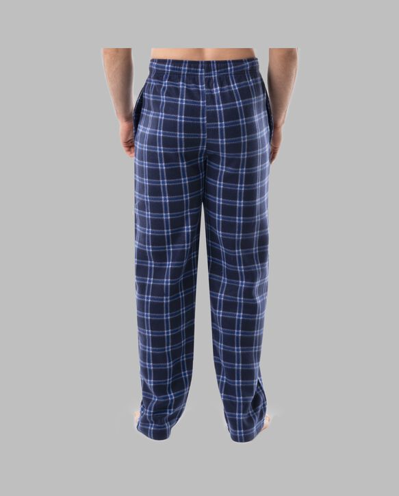 Fruit of the Loom Men's Fleece Sleep Pant, 2 Pack BLUE/BLUE