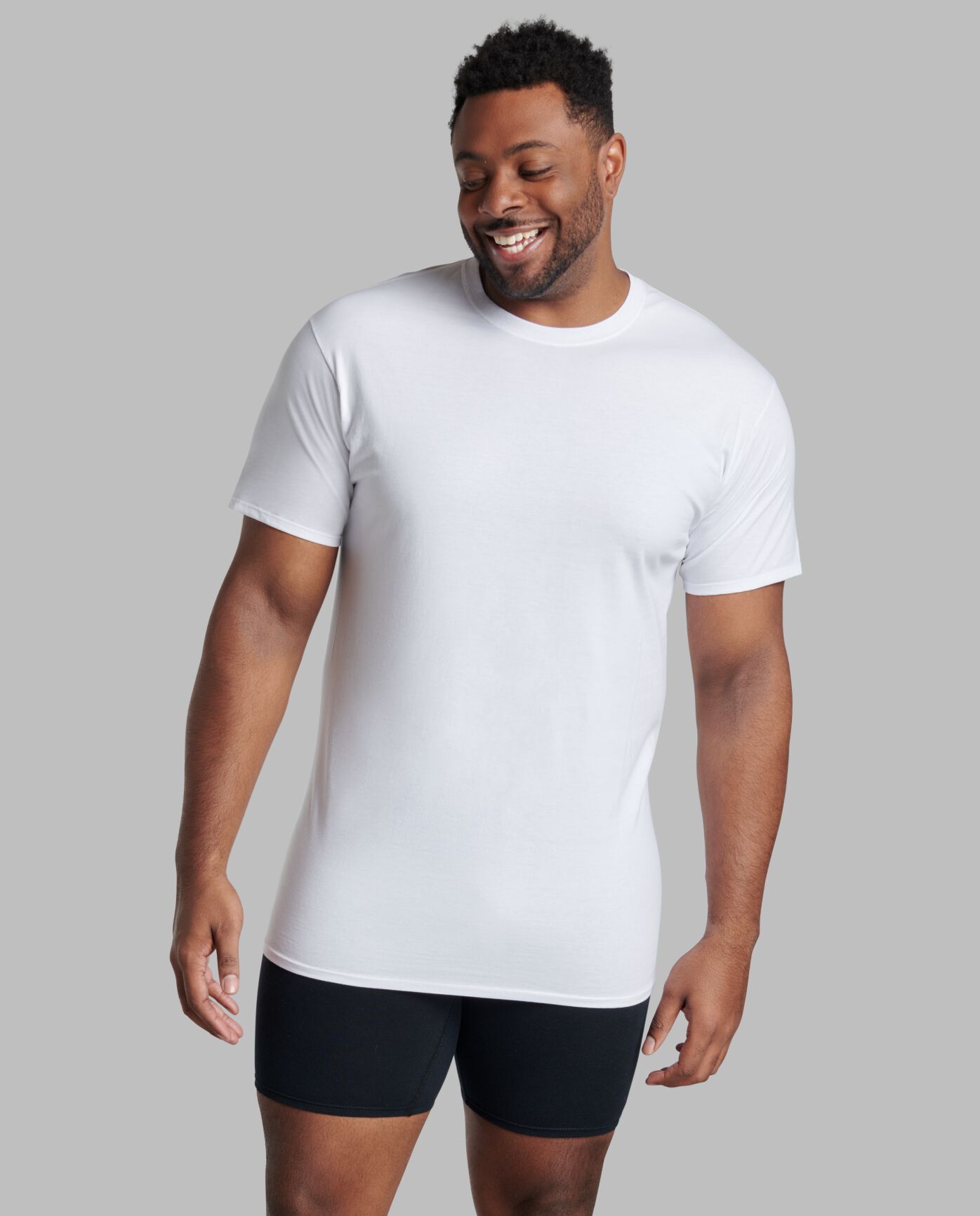 du er teori I nåde af Tall Men's Classic White Crew Neck T-Shirts, 6 Pack
