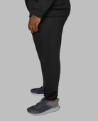 Big Men's Eversoft® Fleece Elastic Bottom Sweatpants Black