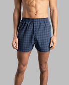 Men's Basic Fit Woven Boxers, Extended Sizes Assorted 3 Pack Assorted