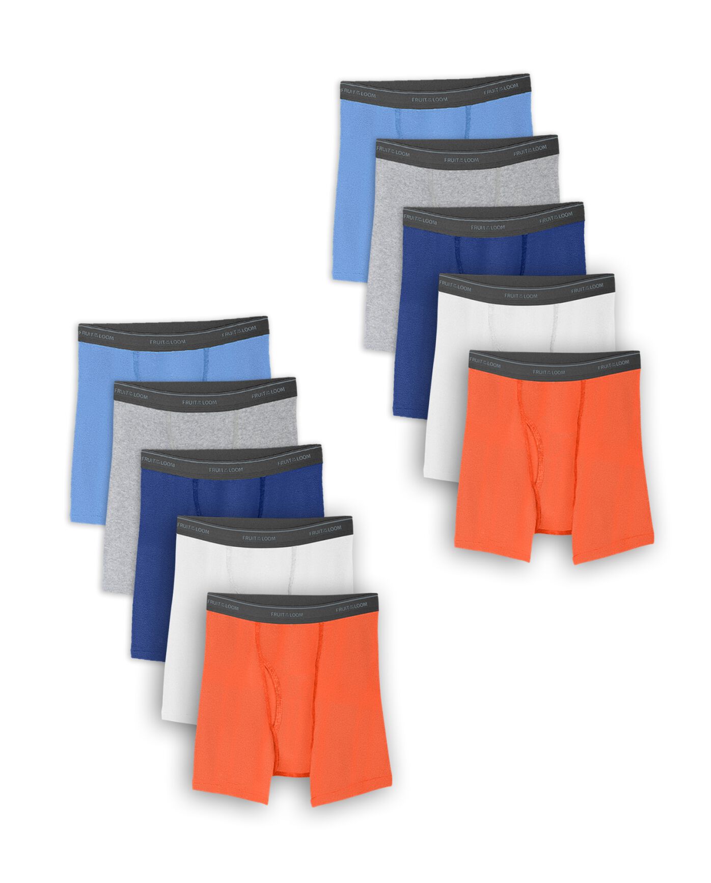 Husky Assorted Cotton Boxer Briefs, 10 Pack